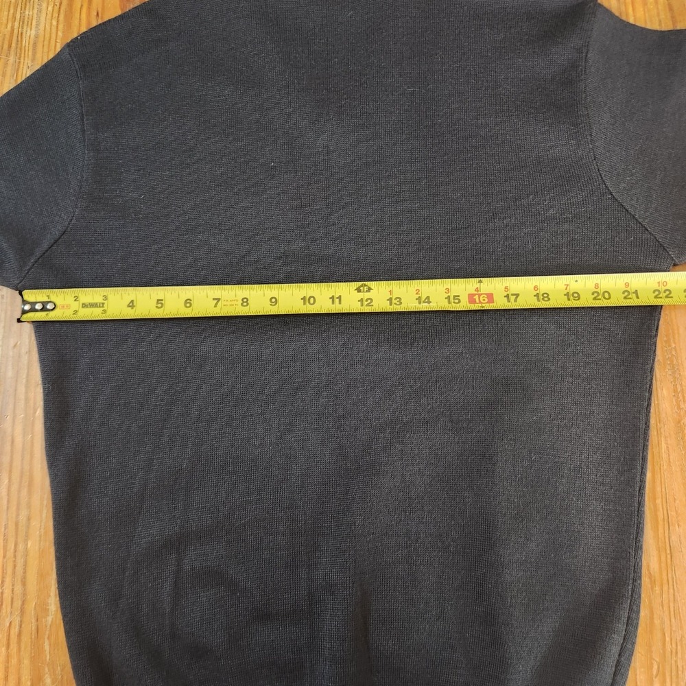 Lacoste Sport Men's V-Neck Wool Blend Navy Blue‎ Sweater Logo XL 6 Alligator - Picture 5 of 9